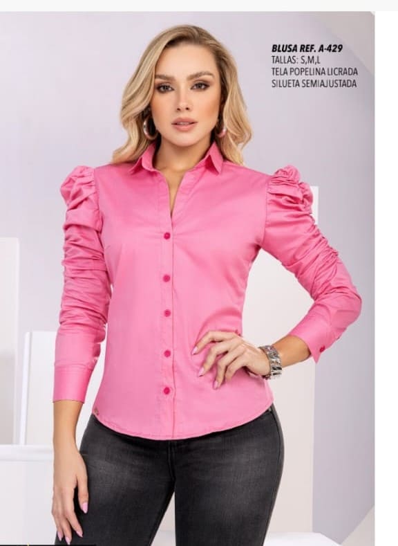 100141 BLUSA SIMI AJUSTADA REF A-429 FRENTE