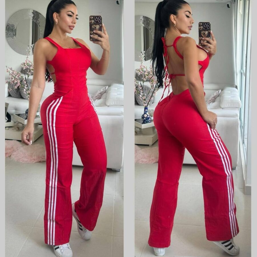 Enterizo sin mangas con rayas en el pantalon talla unica para mujer - Image 5